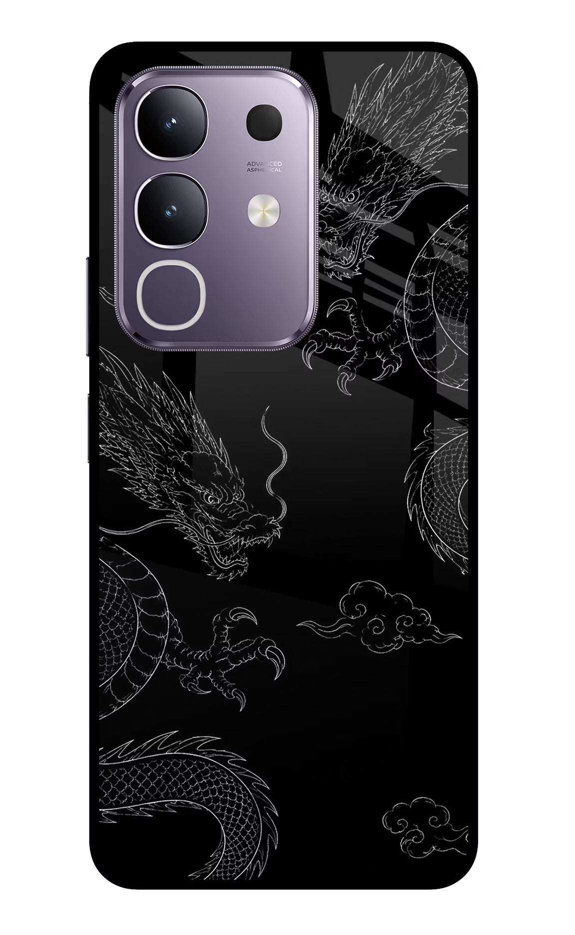 Twin Dragons Vivo T4x 5G Glass Case Back Cover by Casekaro