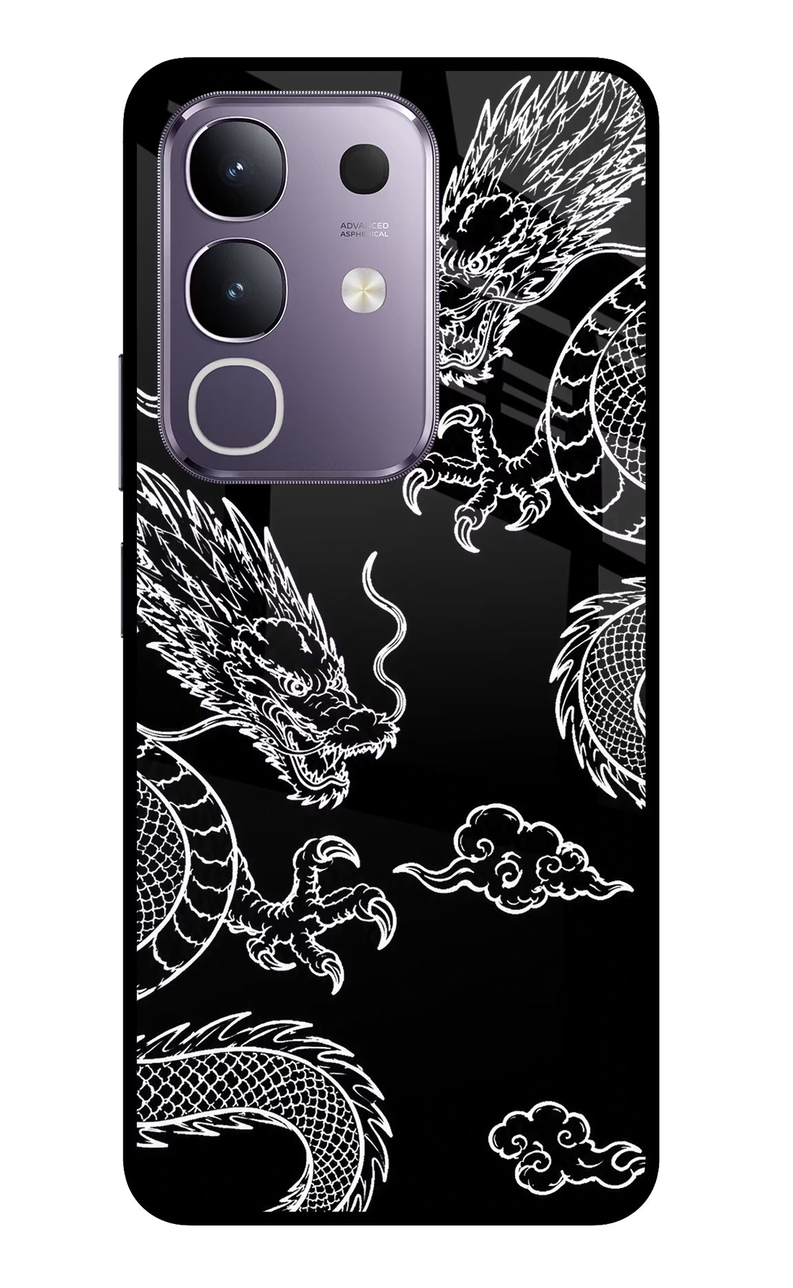 Twin Dragons Vivo T4x 5G Glass Case Back Cover by Casekaro