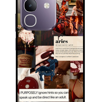 Zodiac Aries Vivo T4x 5G Glass Case