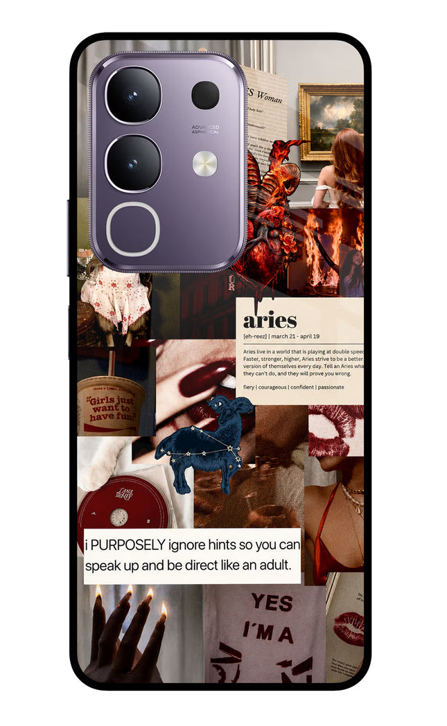 Zodiac Aries Vivo T4x 5G Glass Case