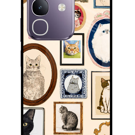 Mirror Cats Vivo T4x 5G Glass Case