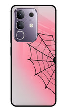 Pink Web Vivo T4x 5G Glass Case