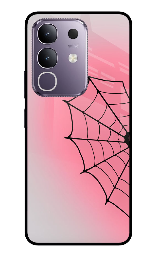 Pink Web Vivo T4x 5G Glass Case