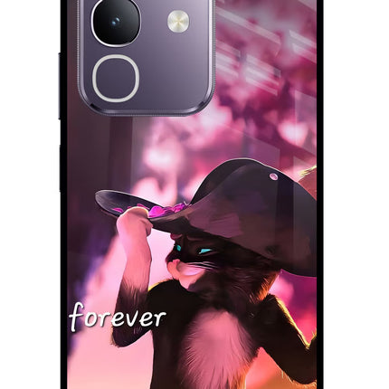 Forever Cat Vivo T4x 5G Glass Case