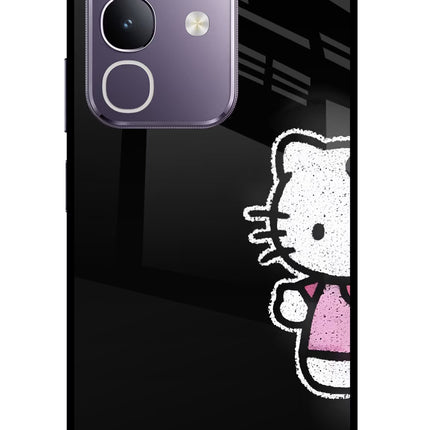 Kitty Charm Vivo T4x 5G Glass Case