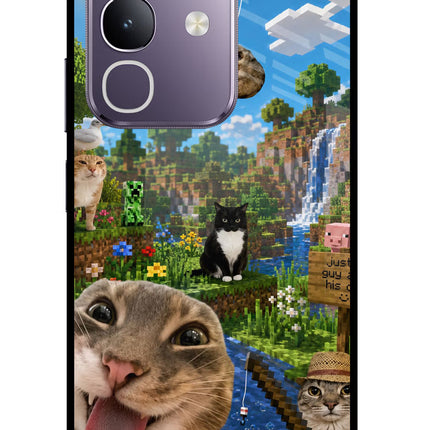 Minecraft Cat Chaos Vivo T4x 5G Glass Case