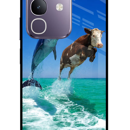 Dolphin vs Cow Vivo T4x 5G Glass Case