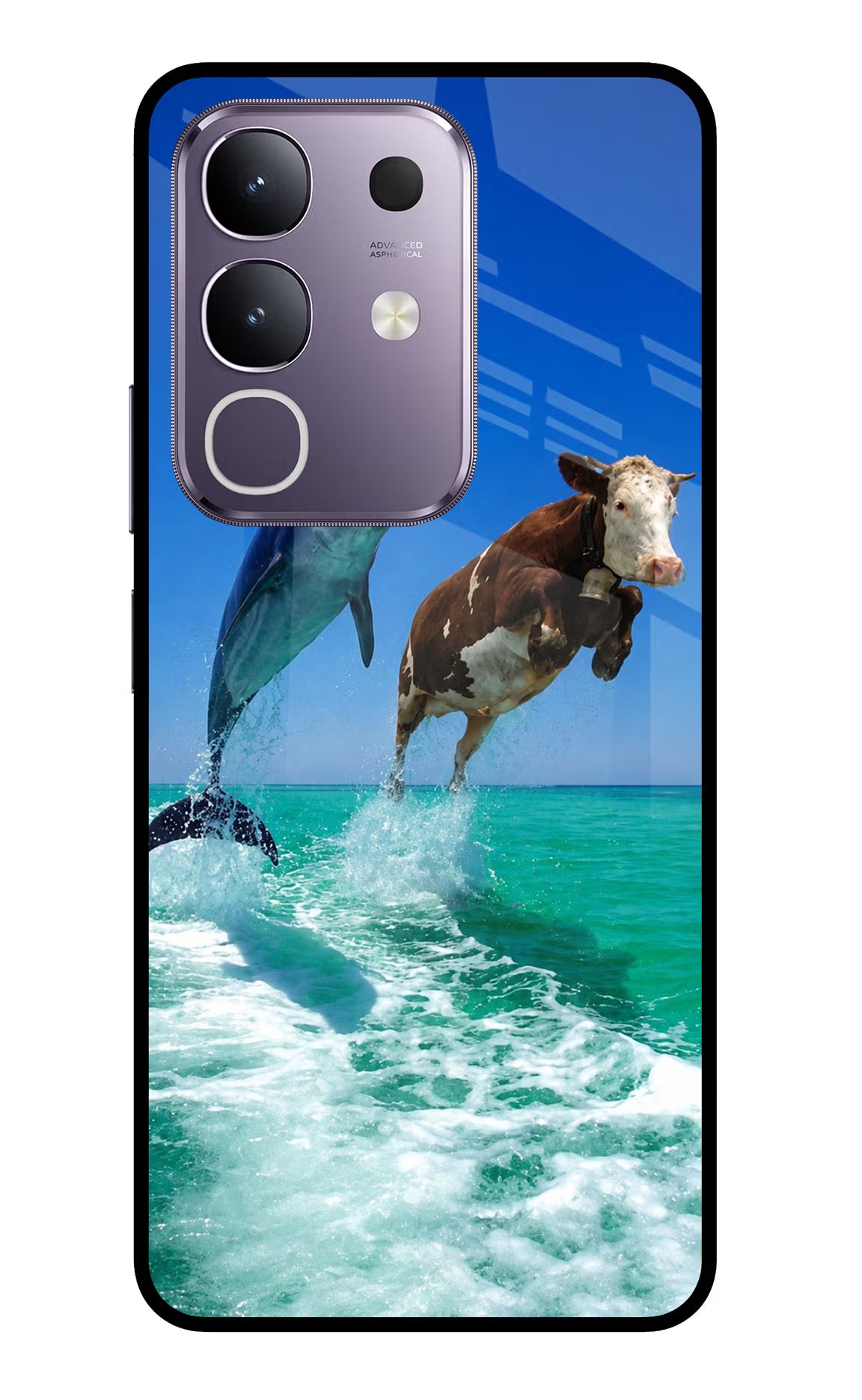 Dolphin vs Cow Vivo T4x 5G Glass Case