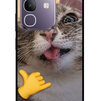 Silly Cat Call Vivo T4x 5G Glass Case