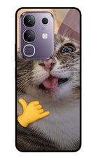 Silly Cat Call Vivo T4x 5G Glass Case
