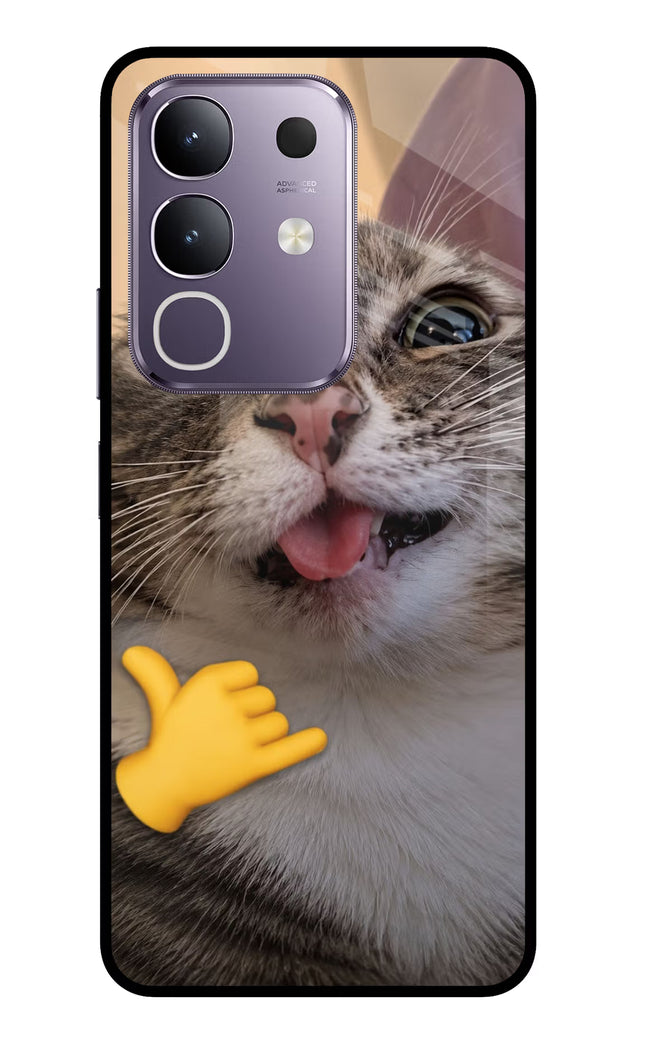 Silly Cat Call Vivo T4x 5G Glass Case