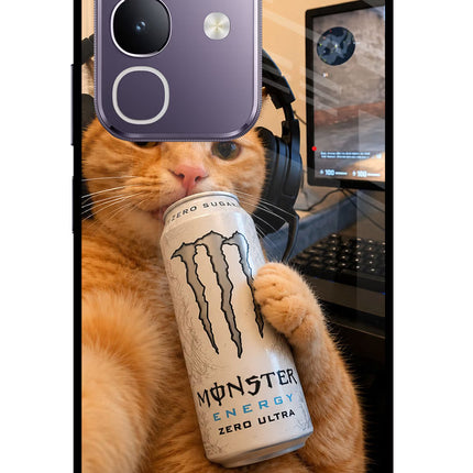 Gamer Cat Energy Vivo T4x 5G Glass Case