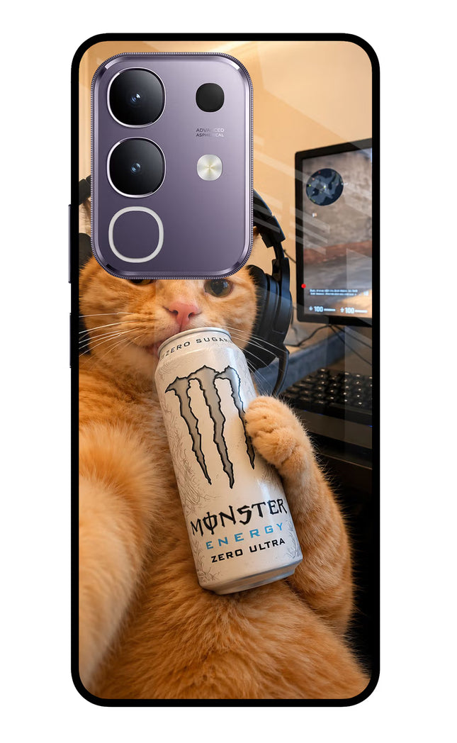 Gamer Cat Energy Vivo T4x 5G Glass Case