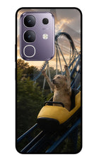 Rollercoaster Dog Vivo T4x 5G Glass Case