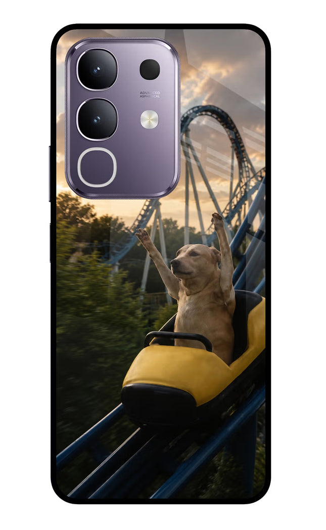 Rollercoaster Dog Vivo T4x 5G Glass Case