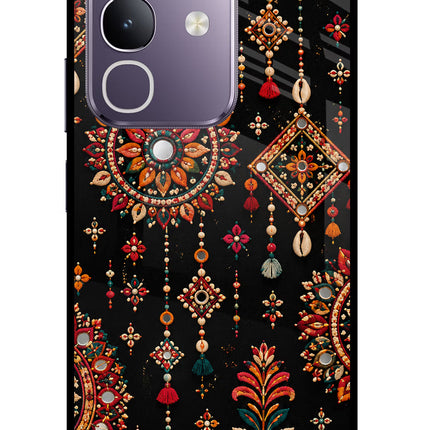Boho Noir Vivo T4x 5G Glass Case
