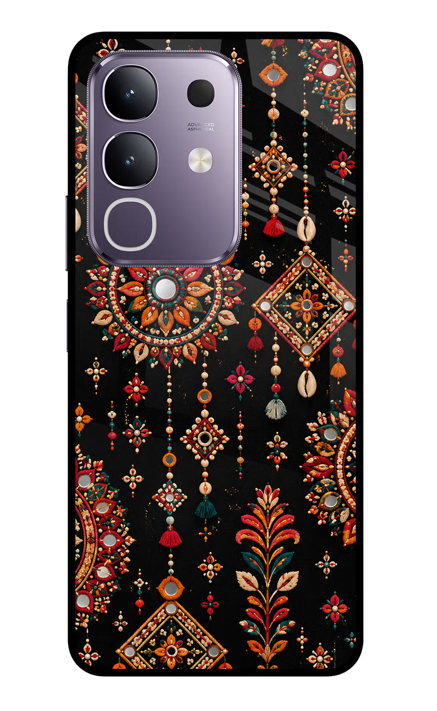 Boho Noir Vivo T4x 5G Back Cover, Glass case
