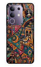 Folk Print Vivo T4x 5G Glass Case