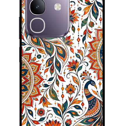 White Mayura Vivo T4x 5G Glass Case