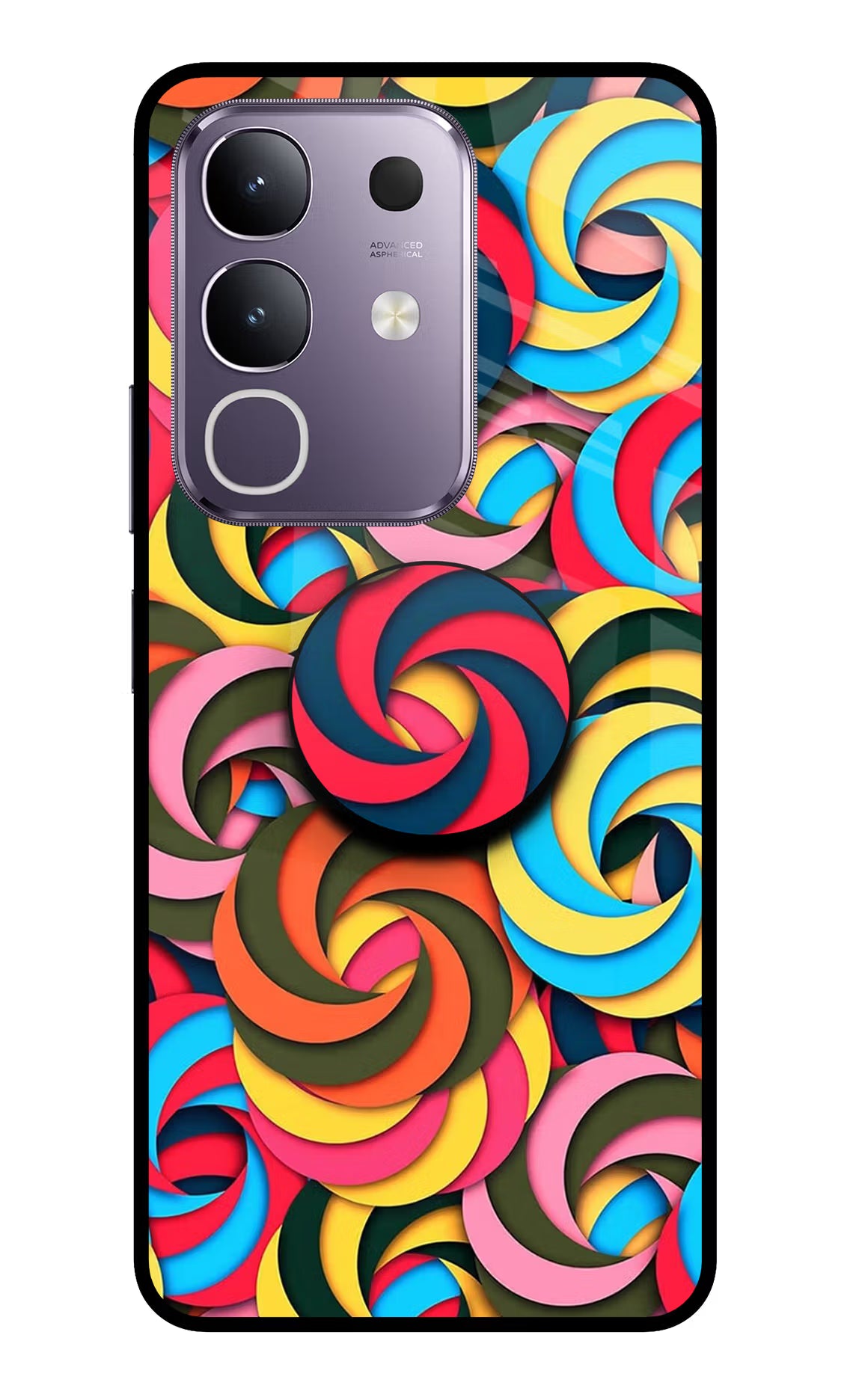 Spiral Pattern Vivo T4x 5G Pop Case by Casekaro