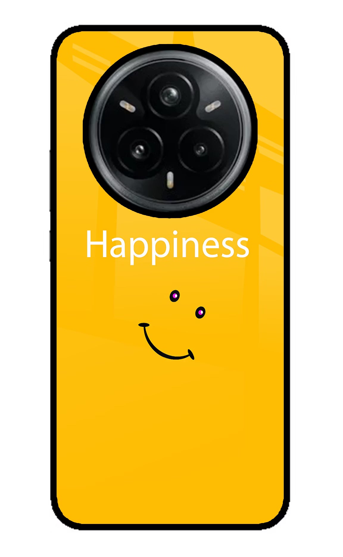 Happiness With Smiley Realme 14 Pro Plus 5G Glass Case Back Cover by Casekaro