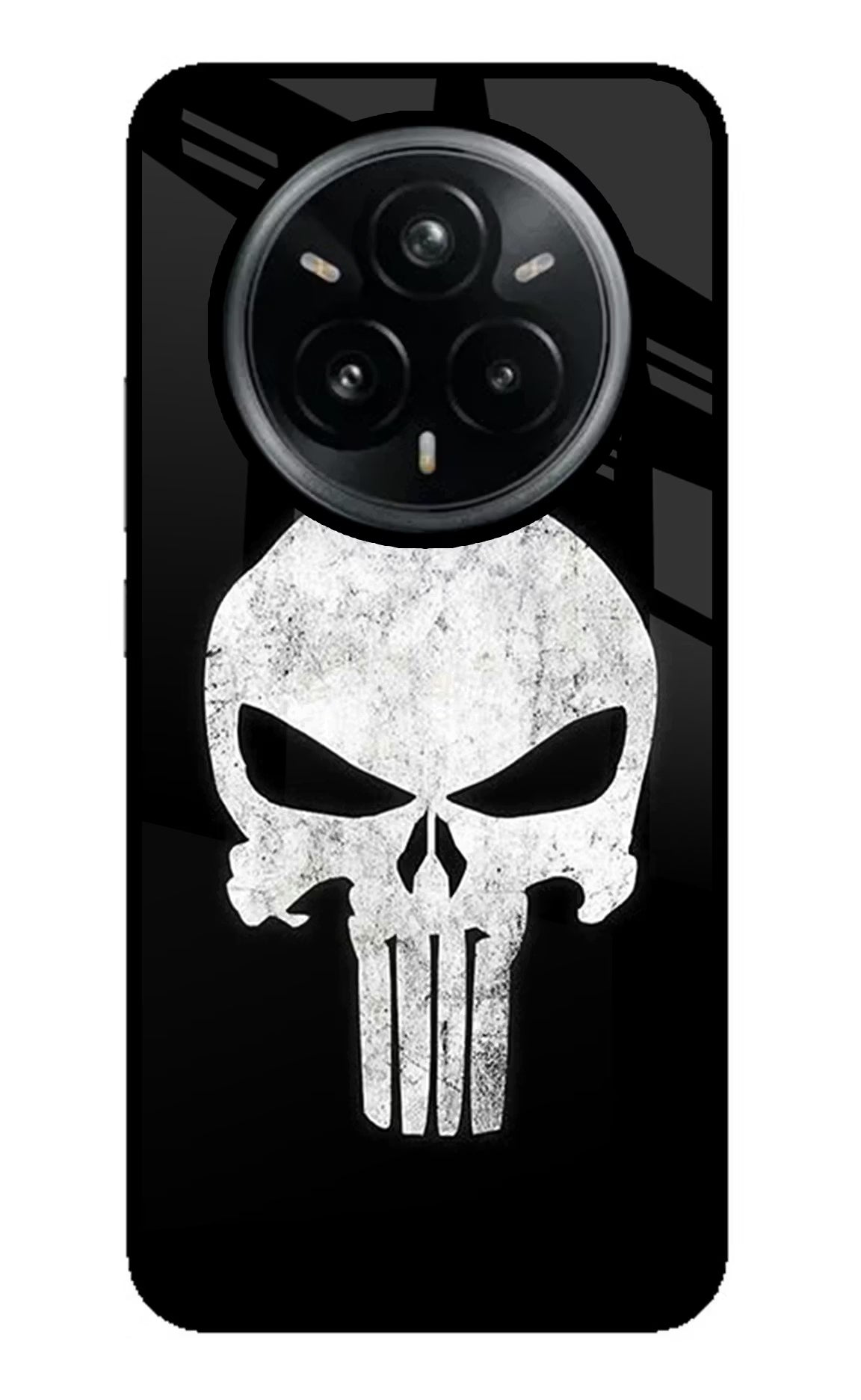 Punisher Skull Realme 14 Pro Plus 5G Glass Case Back Cover by Casekaro
