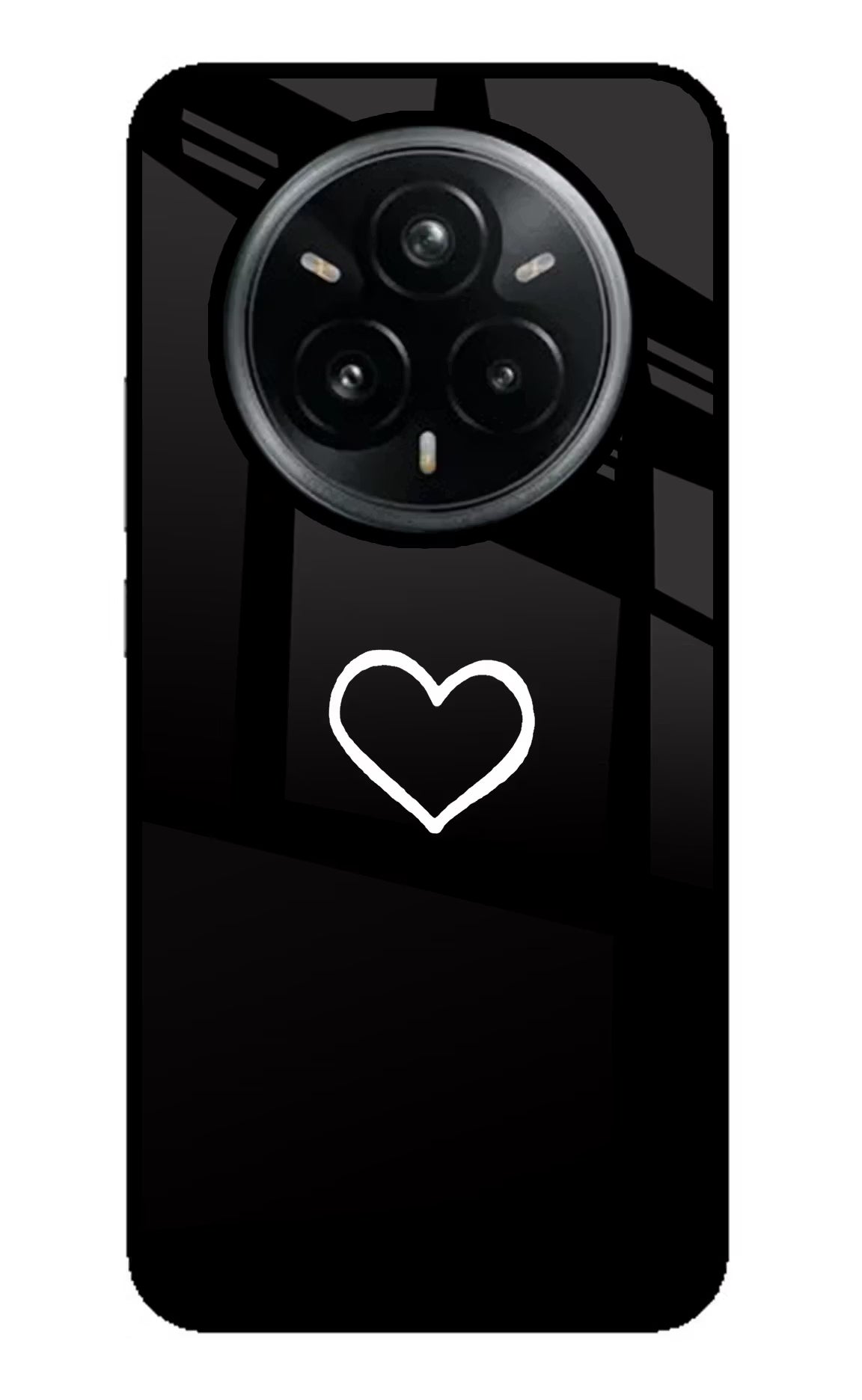 Heart Realme 14 Pro Plus 5G Glass Case Back Cover by Casekaro