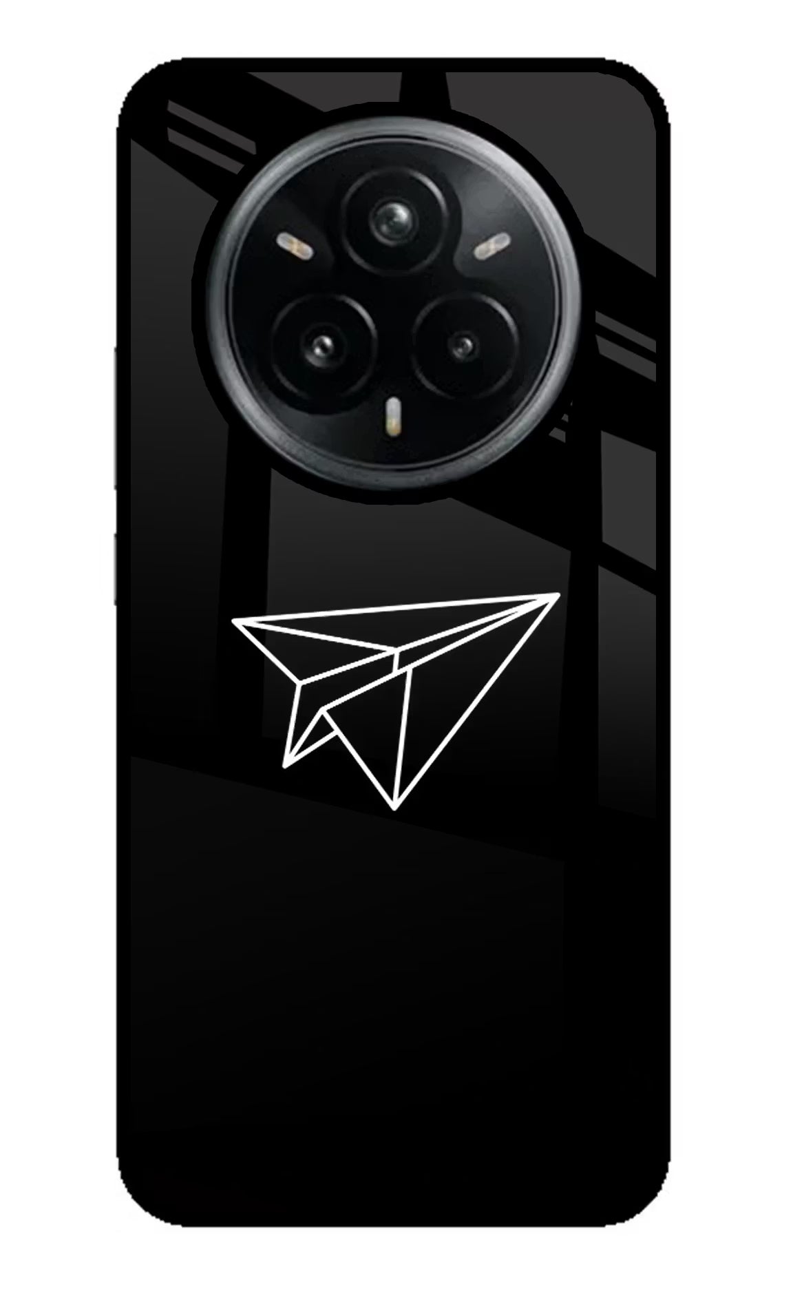Paper Plane White Realme 14 Pro Plus 5G Glass Case