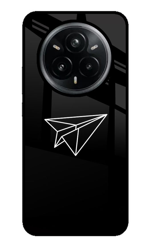 Paper Plane White Realme 14 Pro Plus 5G Glass Case