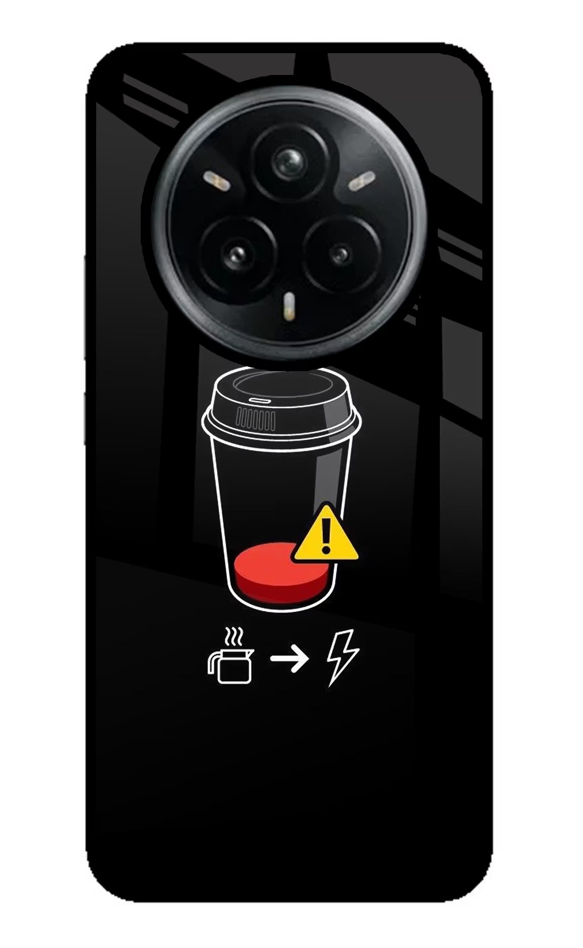 Coffee Realme 14 Pro Plus 5G Glass Case Back Cover by Casekaro