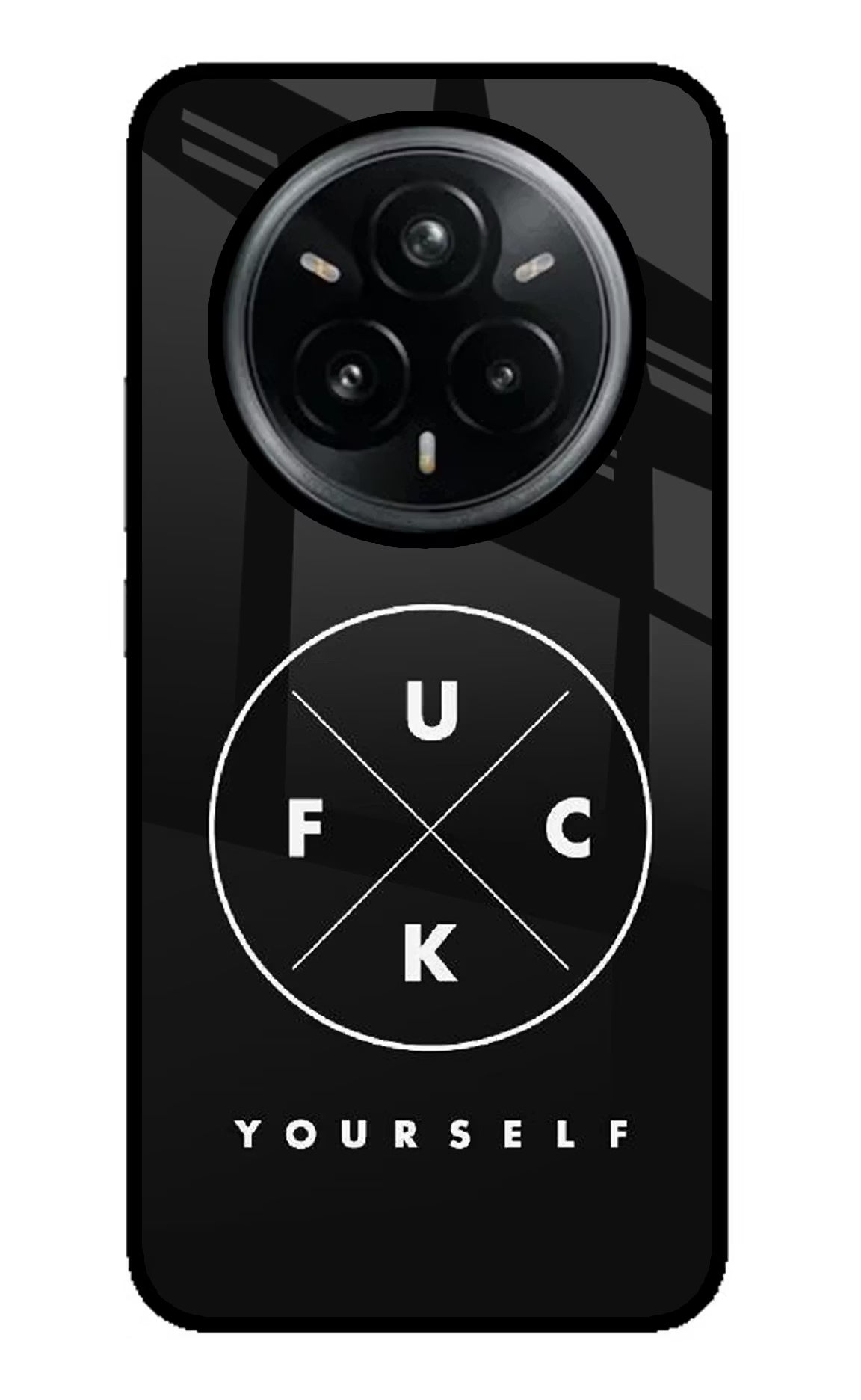 Go Fuck Yourself Realme 14 Pro Plus 5G Glass Case Back Cover by Casekaro