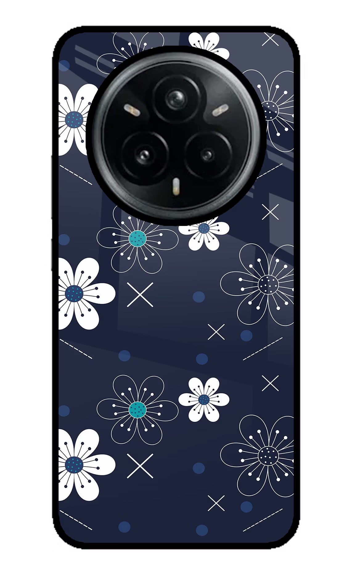 Flowers Realme 14 Pro Plus 5G Glass Case Back Cover by Casekaro