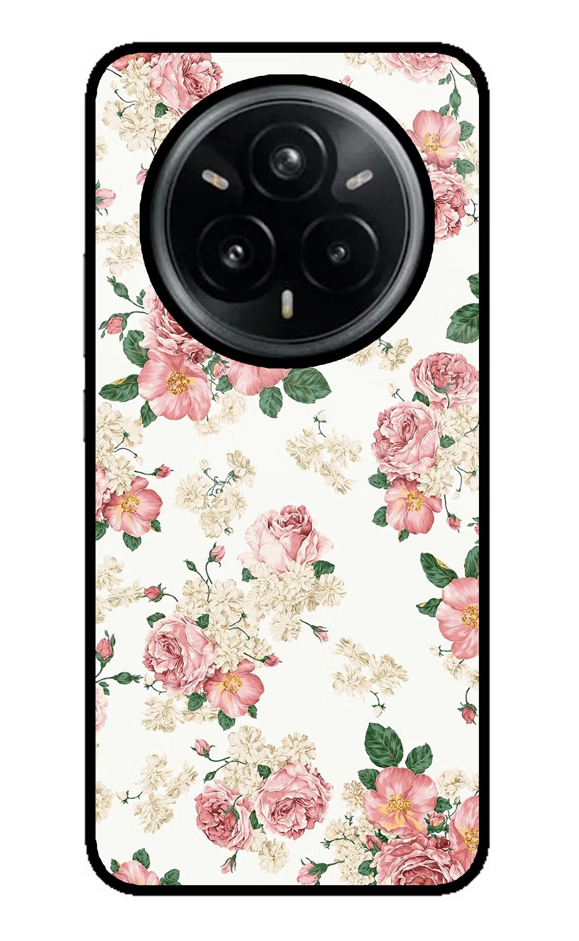 Flowers Realme 14 Pro Plus 5G Glass Case Back Cover by Casekaro