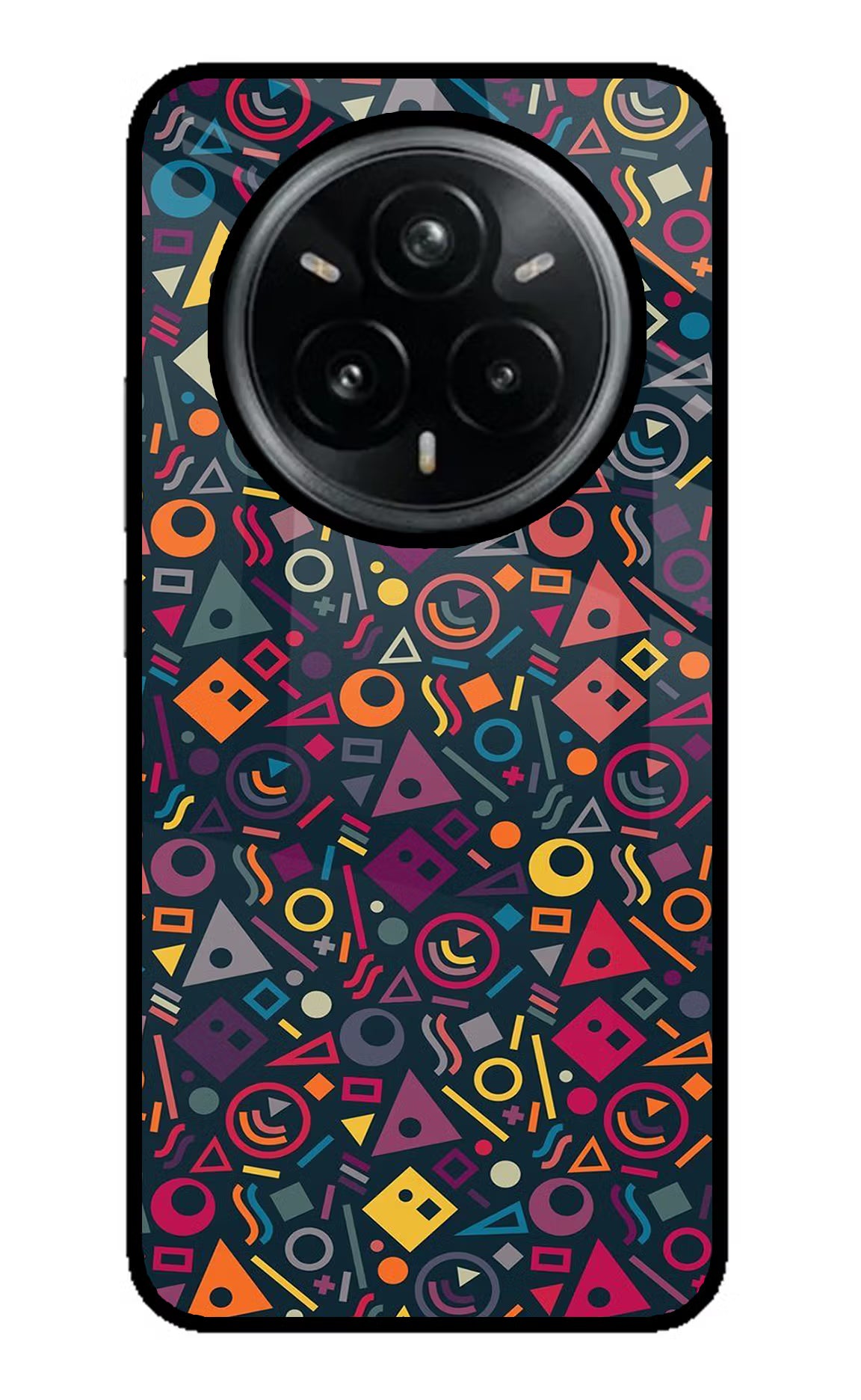 Geometric Abstract Realme 14 Pro Plus 5G Glass Case Back Cover by Casekaro