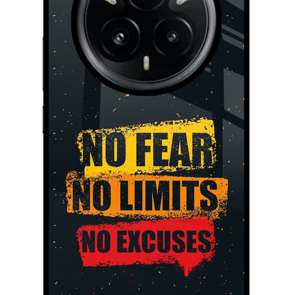 No Fear No Limits No Excuse Realme 14 Pro Plus 5G Glass Case