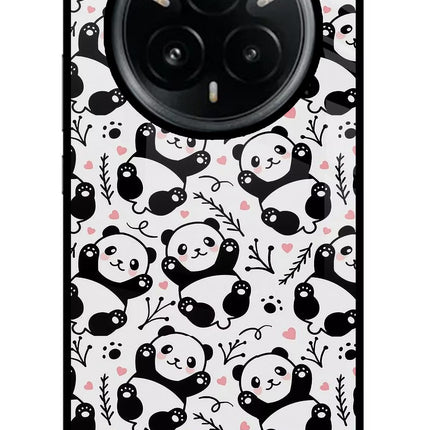 Cute Panda Realme 14 Pro Plus 5G Glass Case
