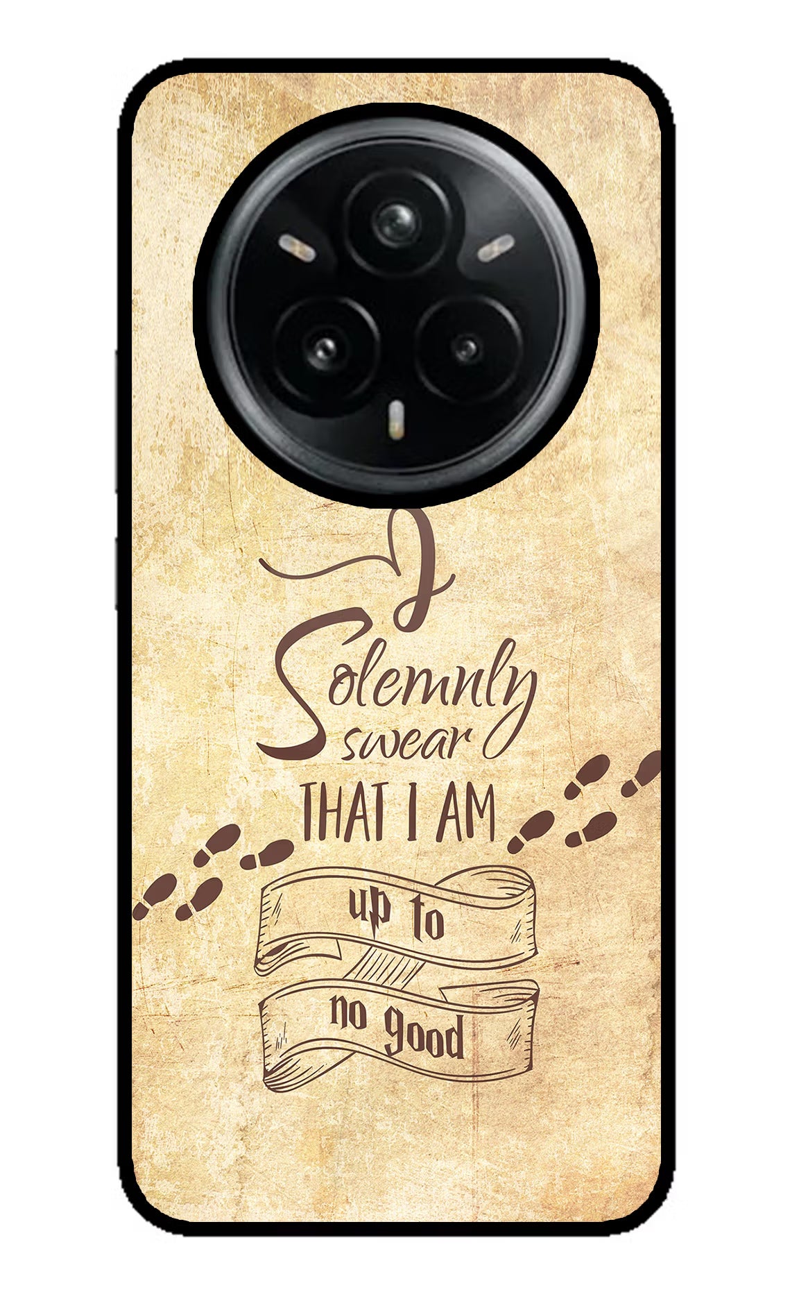I Solemnly swear that i up to no good Realme 14 Pro Plus 5G Glass Case Back Cover by Casekaro