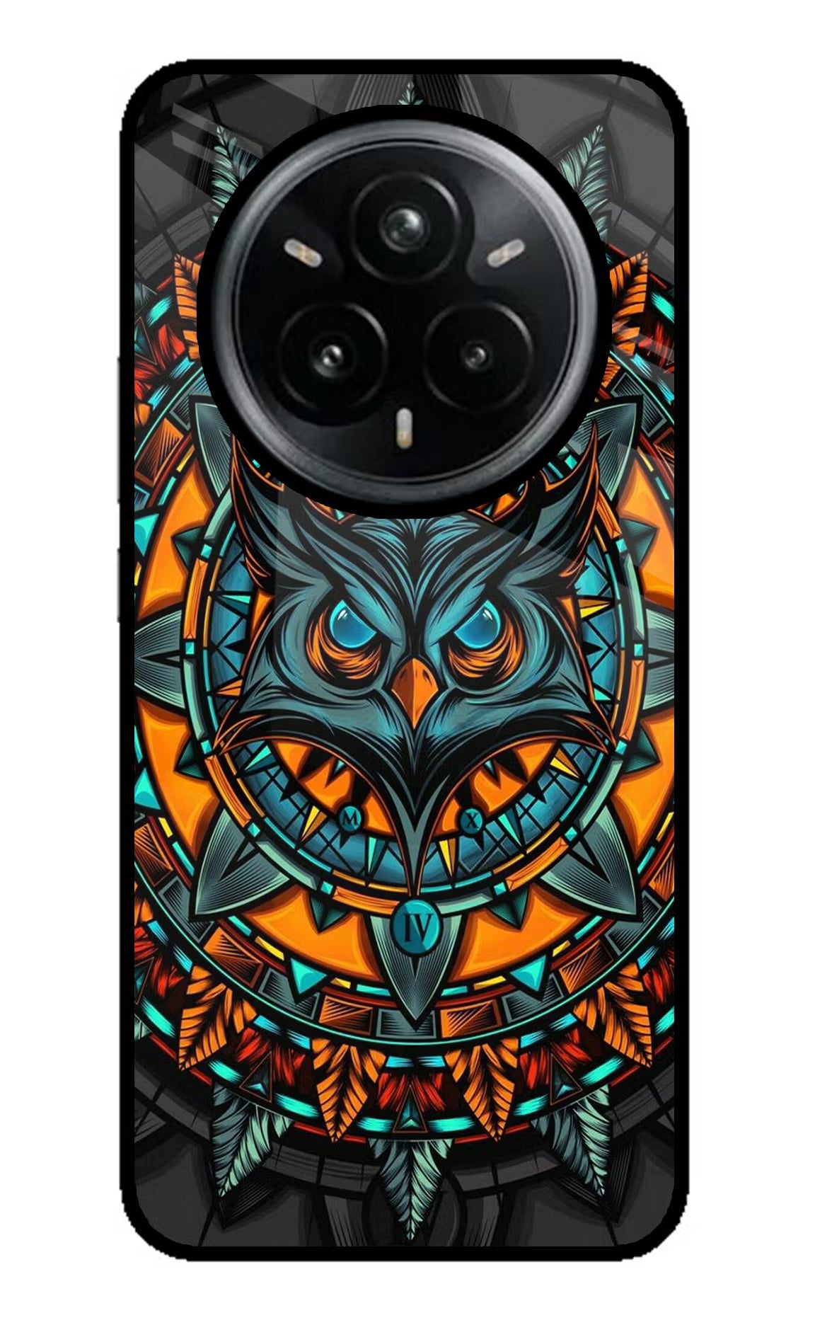 Angry Owl Art Realme 14 Pro Plus 5G Glass Case Back Cover by Casekaro
