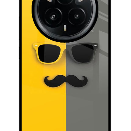 Sunglasses with Mustache Realme 14 Pro Plus 5G Glass Case