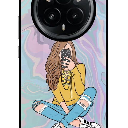 Selfie Girl Realme 14 Pro Plus 5G Glass Case