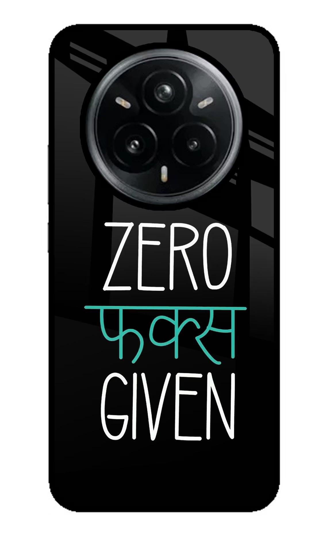 Zero Fucks Given Realme 14 Pro Plus 5G Glass Case Back Cover by Casekaro
