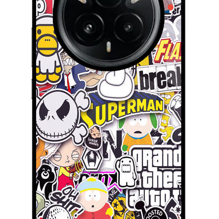 Sticker Bomb Realme 14 Pro Plus 5G Glass Case