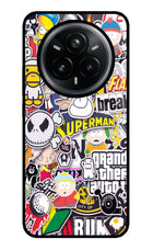 Sticker Bomb Realme 14 Pro Plus 5G Glass Case