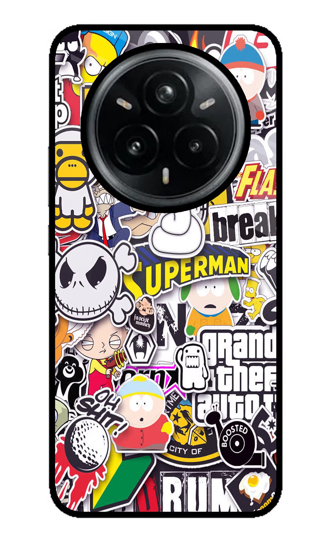 Sticker Bomb Realme 14 Pro Plus 5G Glass Case