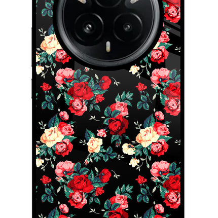 Rose Pattern Realme 14 Pro Plus 5G Glass Case