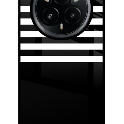 Black and White Print Realme 14 Pro Plus 5G Glass Case