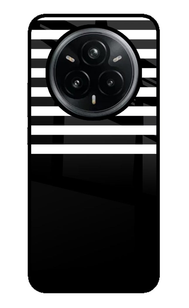 Black and White Print Realme 14 Pro Plus 5G Glass Case