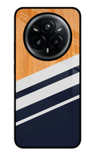 Blue and white wooden Realme 14 Pro Plus 5G Glass Case
