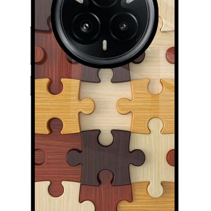 Wooden Puzzle Realme 14 Pro Plus 5G Glass Case