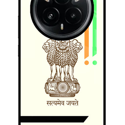Satyamev Jayate Brown Logo Realme 14 Pro Plus 5G Glass Case